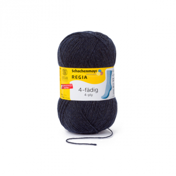 4-fädig dark indigo meliert von Regia
