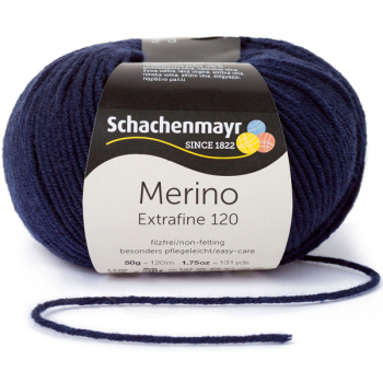 Merino Extrafine 120 marine von Schachenmayr