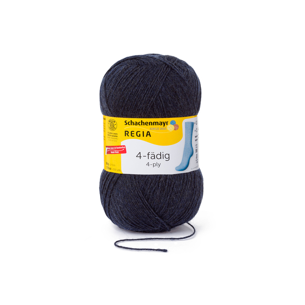 4-fädig dark indigo meliert von Regia