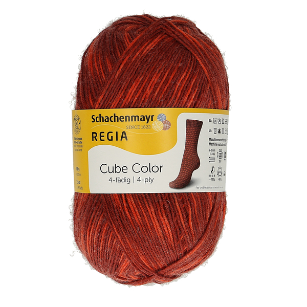 4-fädig color red cube color 100g von Regia