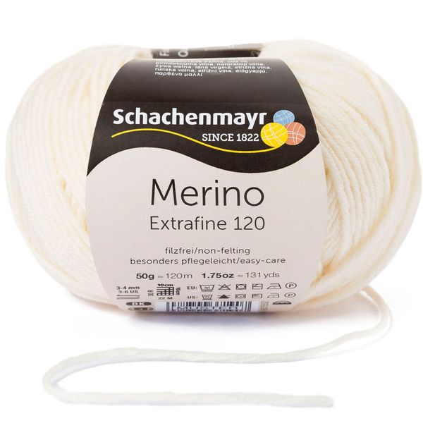 Merino Extrafine 120 natur von Schachenmayr