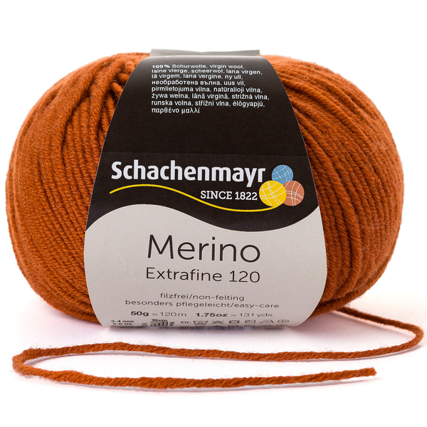 Merino Extrafine 120 marone von Schachenmayr