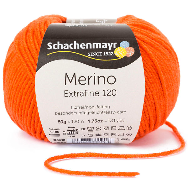 Merino Extrafine 120 orange von Schachenmayr