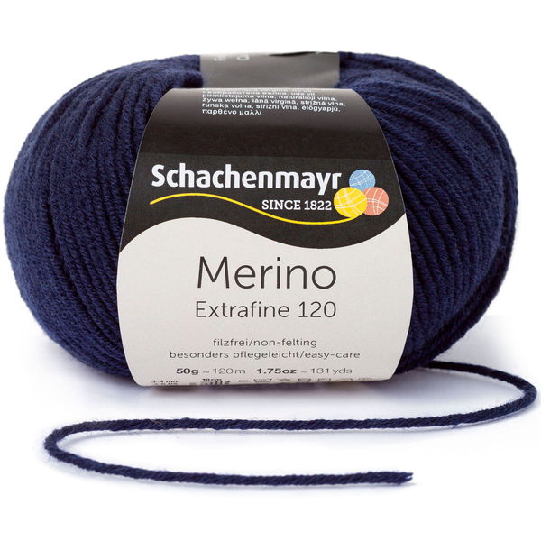 Merino Extrafine 120 marine von Schachenmayr