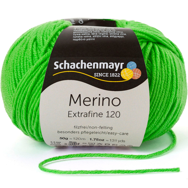 Merino Extrafine 120 wiesengrün von Schachenmayr