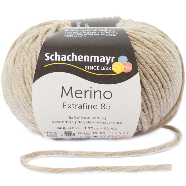 Merino Extrafine 85 beige meliert von Schachenmayer
